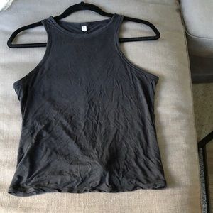 Black tie workout top